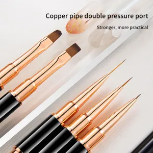 Manicure Tools Extremely Fine Double-Head Pull Pen Crystal Bottle Flat Pen Multifunctional Manicure Tools