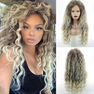Synthetic Wigs Long Curly Hair Chemical Fiber Wig Headgear Small Volume Fluffy Women Wigs
