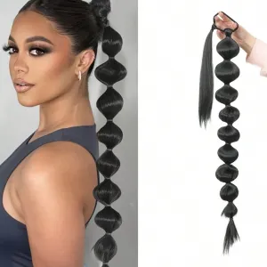 Wig WomenS Lantern Bubble Ponytail Wrapping Wig High Ponytail Natural Simulation Traceless Wig Ponytail
