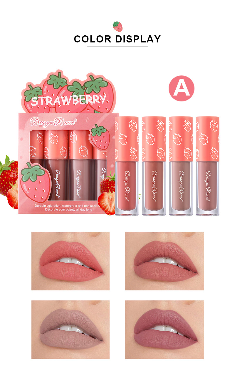 Wholesale Velvet Matte Lip Glaze Suit Non-Fading Non-Stick Cup
