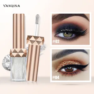 Sombra de ojos líquida Yanqina resistente al agua Thin Flash Girl Tears Maquillaje de ojos Sombra de ojos monocromática hidratante Maquillaje de belleza