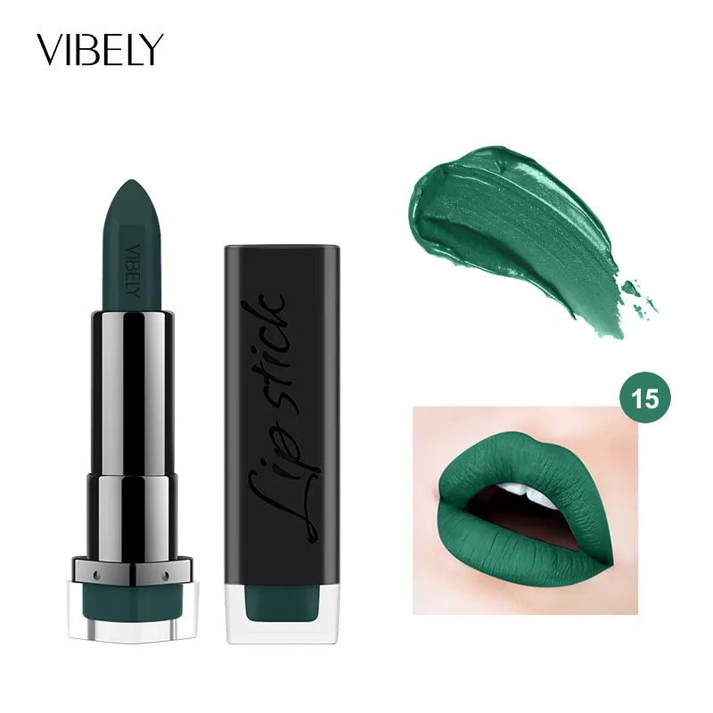 Wholesale Vibely Matte Waterproof Durable Non-Stick Cup 29 Color Lipstick
