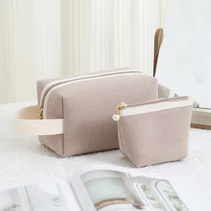 Corduroy Cosmetic Bag High-Value Portable Cosmetic Storage Bag Travel Portable Cosmetic Bag Large Capacity