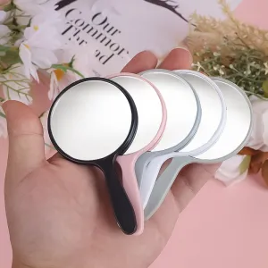 Small Round Mirror Handle Makeup Mirror Cute Mini Dressing Mirror Printable LG Handheld Mirror For Portable Mirror