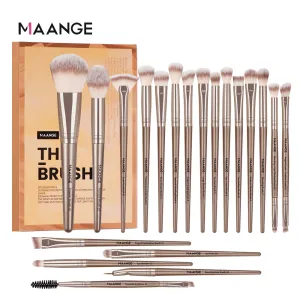 Maange 20 Makeup Brush Suit Boxed Beauty Tools Shrimp Skin