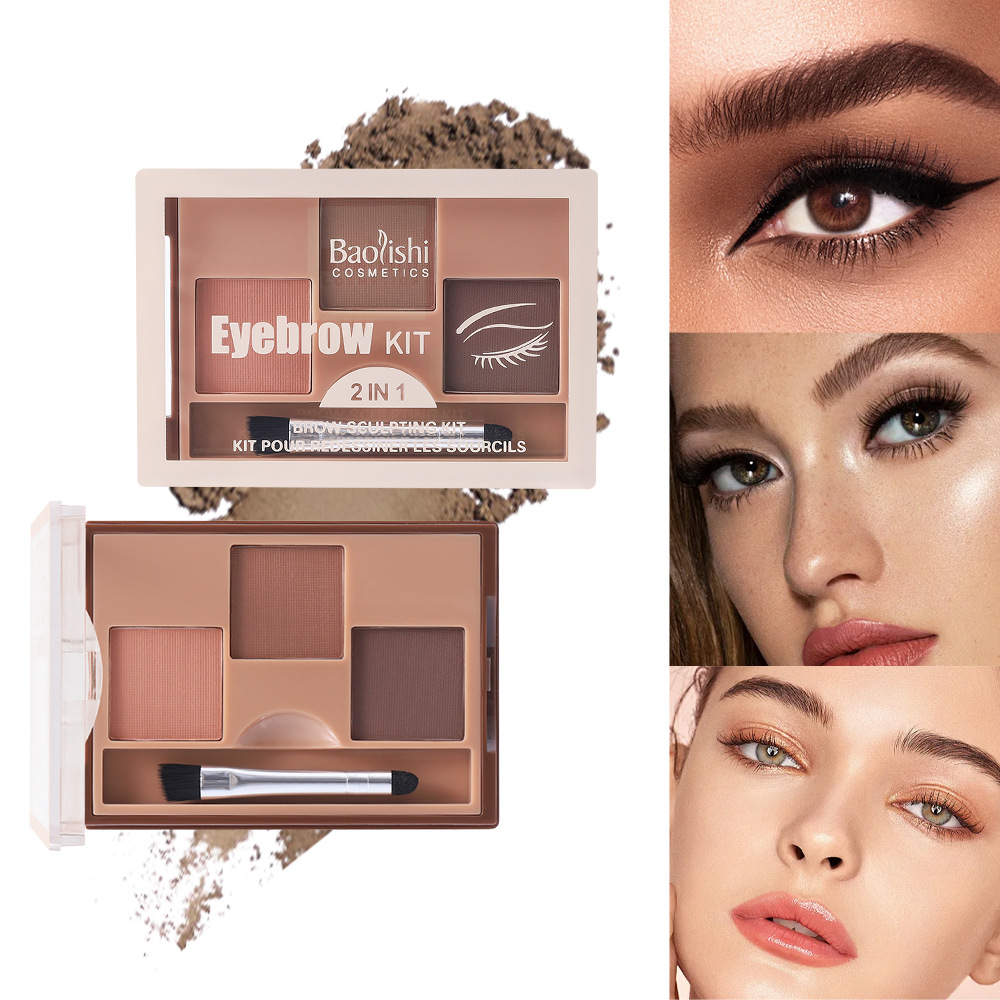 Wholesale Yabaolian Eyebrow Powder Plate Three-Color Makeup Eye