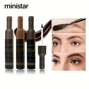 Pegamento para cejas teñido Ministar, crema para teñir cejas con forma de lágrima de vino tinto, de larga duración, no se calienta fácilmente, resistente al agua, resistente al sudor, fácil de teñir