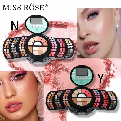 Miss Rose Halloween Christmas 108 Color Pearl Eye Shadow Lipstick Makeup Box Matte Blush Thin Flash Eye Shadow Plate Suit