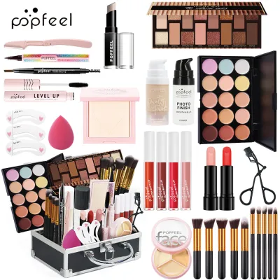 Halloween Christmas Makeup Plate Suit Combination Eye Shadow Plate Lip Gloss Lipstick Concealer Blush Eyeliner Eyebrow