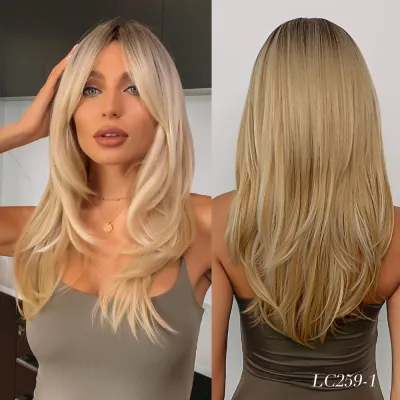 Synthetic Wig Women'S Wig Long Hair Big Wave Medium Chemical Fiber Women'S Wig Headgear