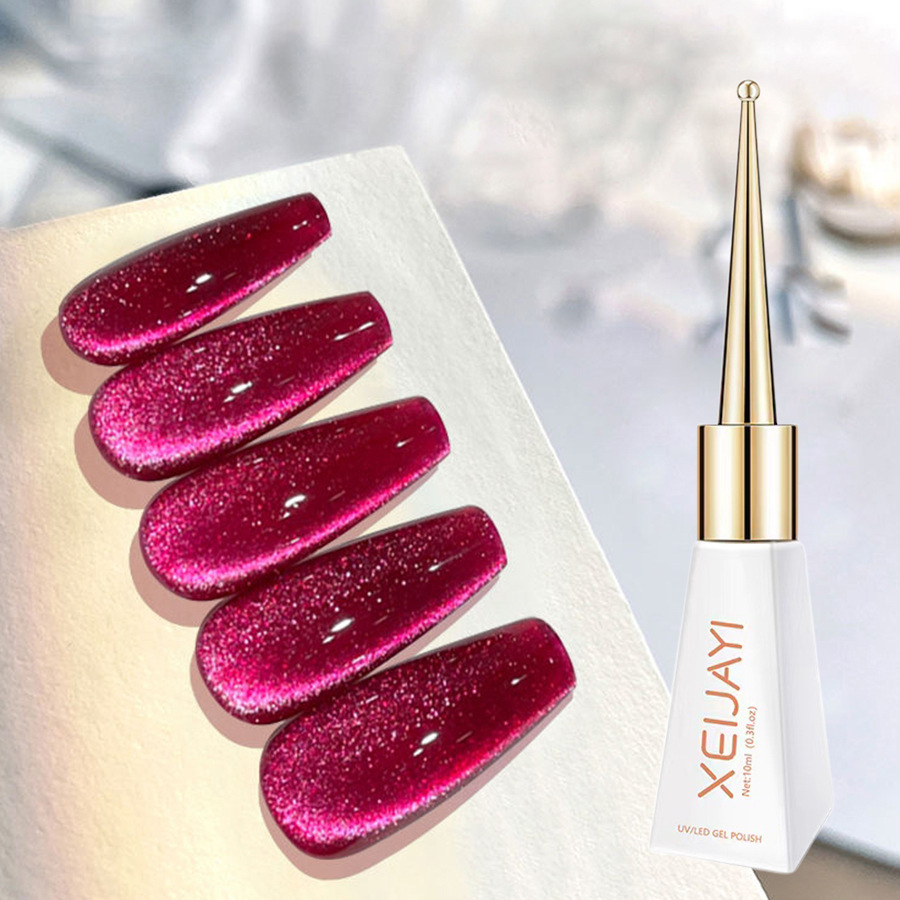 Wholesale 2024 Ice Red Cat Eye Gel Nail Art Little Red Book