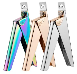 Nail Art One-Word Ribbon Cutting Titanium U-Shaped Fake Nail Clippers Stainless Steel Nail Clippers Nail Clippers Extension Nail Clippers