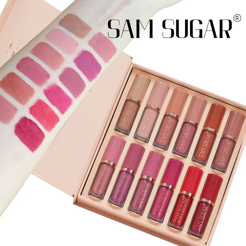 Coffret Maquillage Sananas - Rouge à Lèvres Gloss Et Crayon Teinte Spicy Greige - Effet Mat Longue Tenue