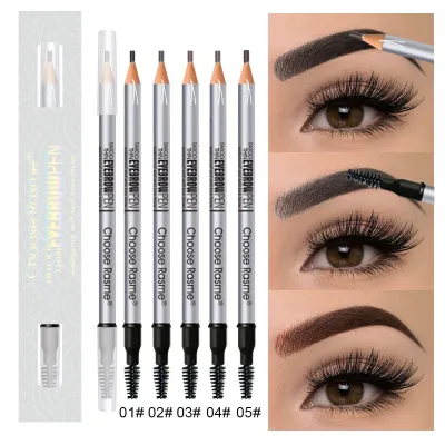 Fit Colors Double Eyeliner Water Eyebrow Pencil Waterproof Sweat-Proof Durable Machete Eyebrow Pencil