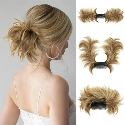 Yunkai Wig Gradient Big Wave Long Curly Hair Wig One Piece Can Be Adjusted Freely Fishing Line Hair Extension Piece