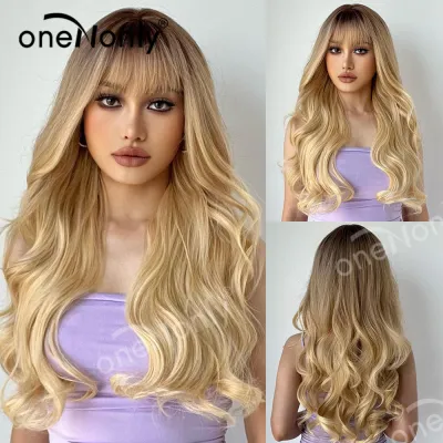 Synthetic Wig Women'S Wig Long Hair Big Wave Medium Chemical Fiber Women'S Wig Headgear