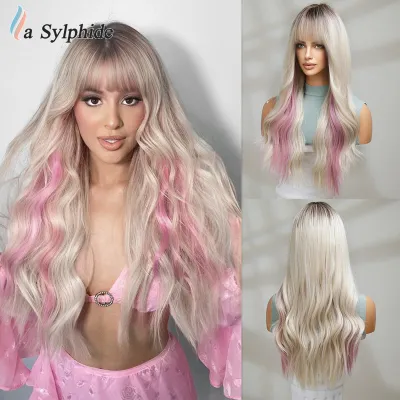 Synthetic Wig Women'S Wig Long Hair Big Wave Medium Chemical Fiber Women'S Wig Headgear
