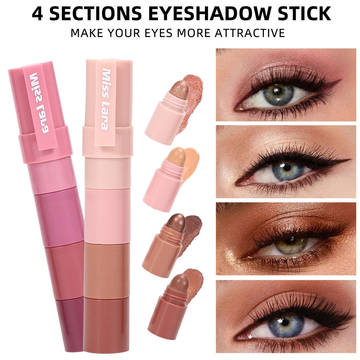 Wholesale Miss Lara Lipstick Eye Shadow Fun Four-In-One