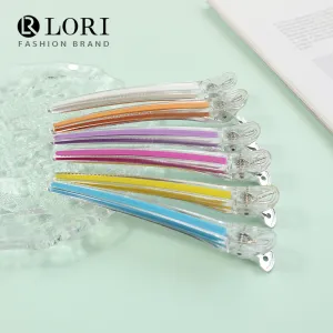 Plastic Hair Salon Clip Hair Salon Tool Perm Dyeing Partition Clip Styling Positioning Bangs Clip Seamless Rubber Duckbill Clip