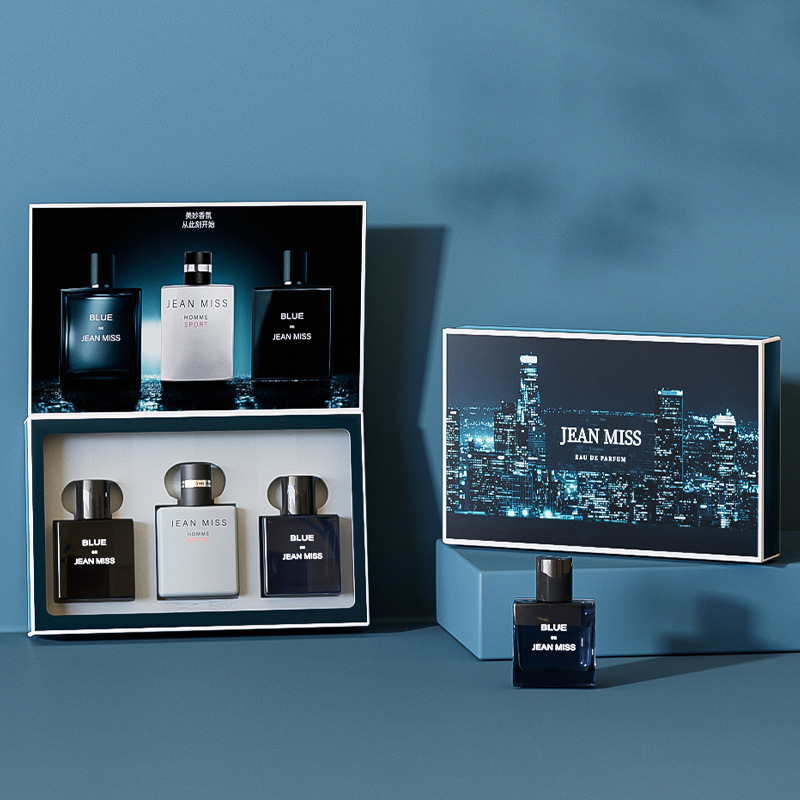 Wholesale Jean Miss Blue Men'S Perfume Suit Three-Piece Set