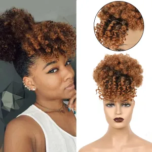 Fluffy Explosive Bangs Wig African Small Roll Kinkycurl