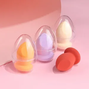 Œuf de beauté hydrophile sans latex de forme irrégulière, boîte de rangement pour maquillage en coquille d'œuf, œuf de maquillage oblique en forme de courge