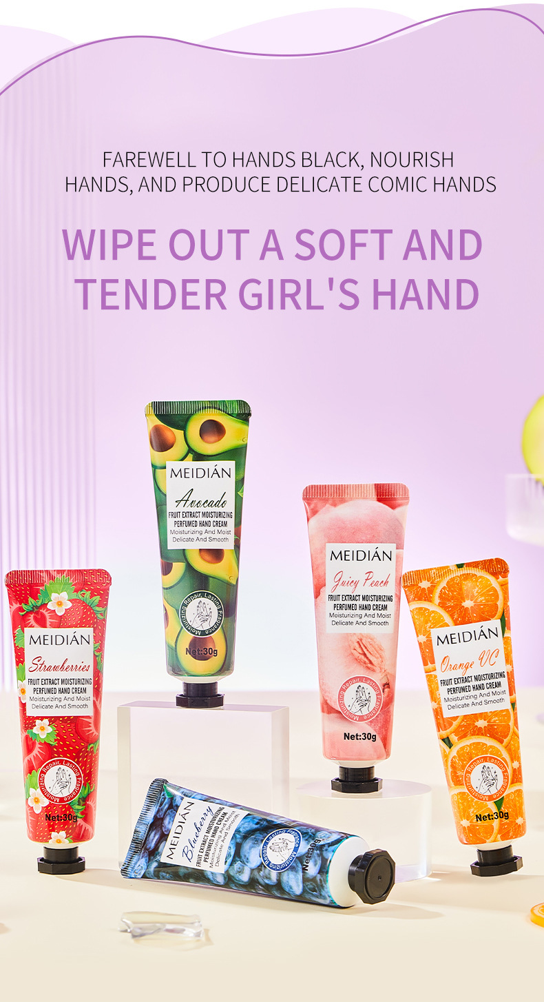 Wholesale Meidian Fruit Flavor Fragrance Hand Cream Bag Set