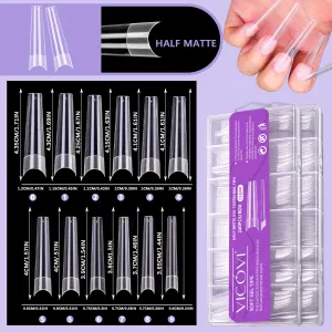 Super Long Nail Piece Ballet Half Frosted 240 Piece Transparent Fake Nail