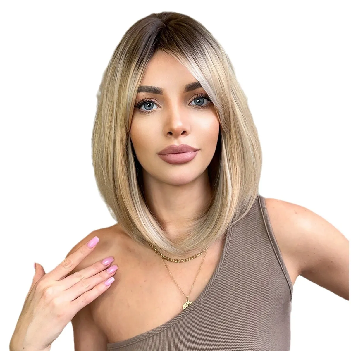 Perruque Intégrale Blonde Mi-longue (épaule) - Synthétique Résistante à La Chaleur - Taille Unique - Neuf Avec étiquettes