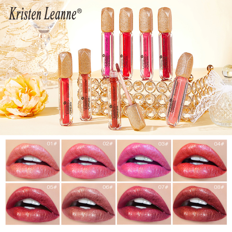 Wholesale Kristen Leanne Shiny Pearlescent Glitter Lip Gloss Non