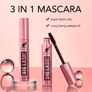 Shedoes Kangaroo Mascara Waterproof Thick Elongated Curled Long Lasting Big Eye 4D Mascara