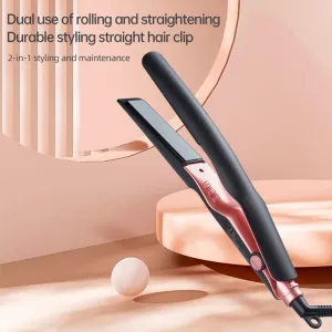 Splint Quick Heating Hair Straightener Hairdressing Tools Household Curly Hair Splint Liquid Crystal Display Curling Straightening Dual-Purpose