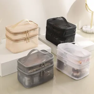 WomenS Double-Layer Cosmetic Storage Tote Bag