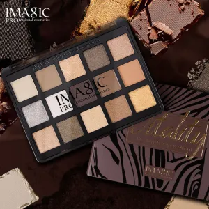 Imagic 15 Color Eye Shadow Plate Earth Orange Brown Smoked Color Polarized High Flash White Eye Shadow Plate Makeup