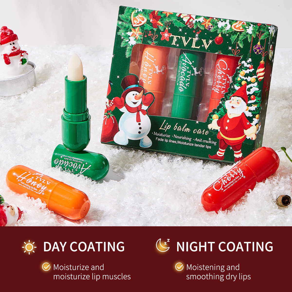 Wholesale Tvlv Lip Balm Set For Christmas