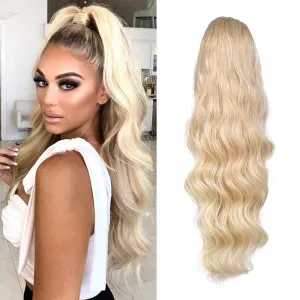 Invisible Velcro Big Wave Ponytail Chemical Fiber Curls Natural Traceless Wavy Hair Ponytail
