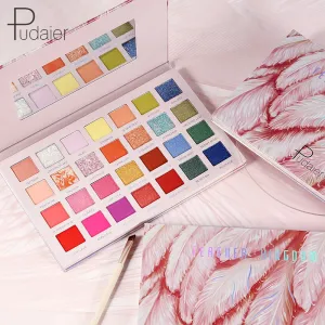 Pudaier28 Color Eye Shadow Makeup Plate Matte Pearlescent Mashed Potato Chameleon