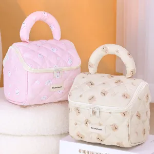 Trousse de toilette ours mignon, multifonctionnelle et grande capacité, idéale pour les voyages.