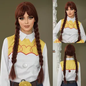 Brownish Red Halloween Braids Wig Headgear Toy Story 2