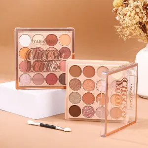 Yabaolian 16-Color White Stone Eye Shadow Matte Surface Pearlescent Earth Multicolor Natural Pearlescent Eye Shadow Matte