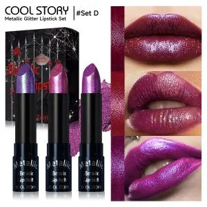 Combinaison de rouge à lèvres nacré Coolstory Halloween